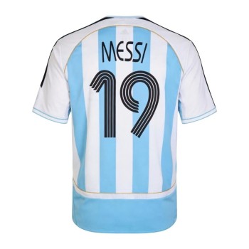 Men's MESSI #19 Argentina Home Retro Soccer Jersey 2006 Men's MESSI #19 Argentina Home Retro Soccer Jersey 2006