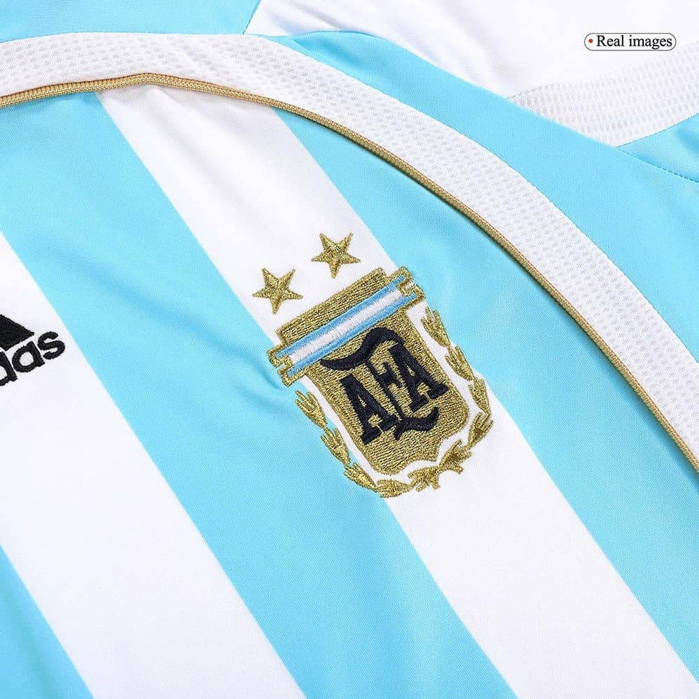 Men's MESSI #19 Argentina Home Retro Soccer Jersey 2006 Men's MESSI #19 Argentina Home Retro Soccer Jersey 2006