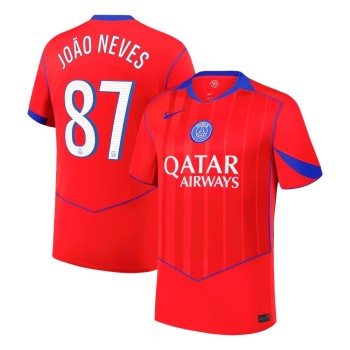 Men's JOÃO NEVES #87 PSG Third Away Replica Soccer Jersey 2025/26 Men's JOÃO NEVES #87 PSG Third Away Replica Soccer Jersey 2025/26