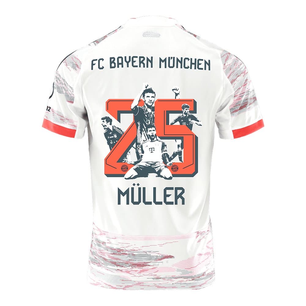 Men's MÜLLER Special #25 Bayern Munich Away Replica Special Soccer Jersey 2025/26 Men's MÜLLER Special #25 Bayern Munich Away Replica Special Soccer Jersey 2025/26