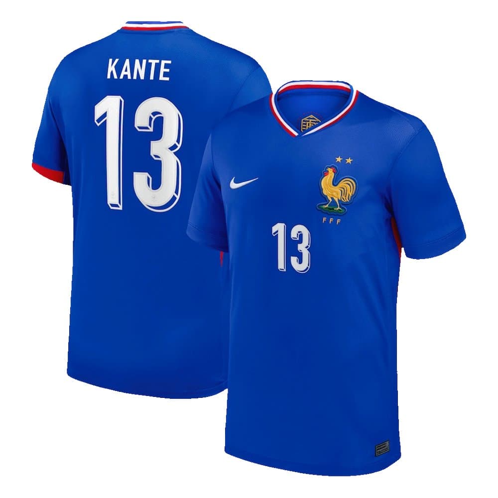 Men's KANTE #13 France Home Replica Soccer Jersey EURO 2024
