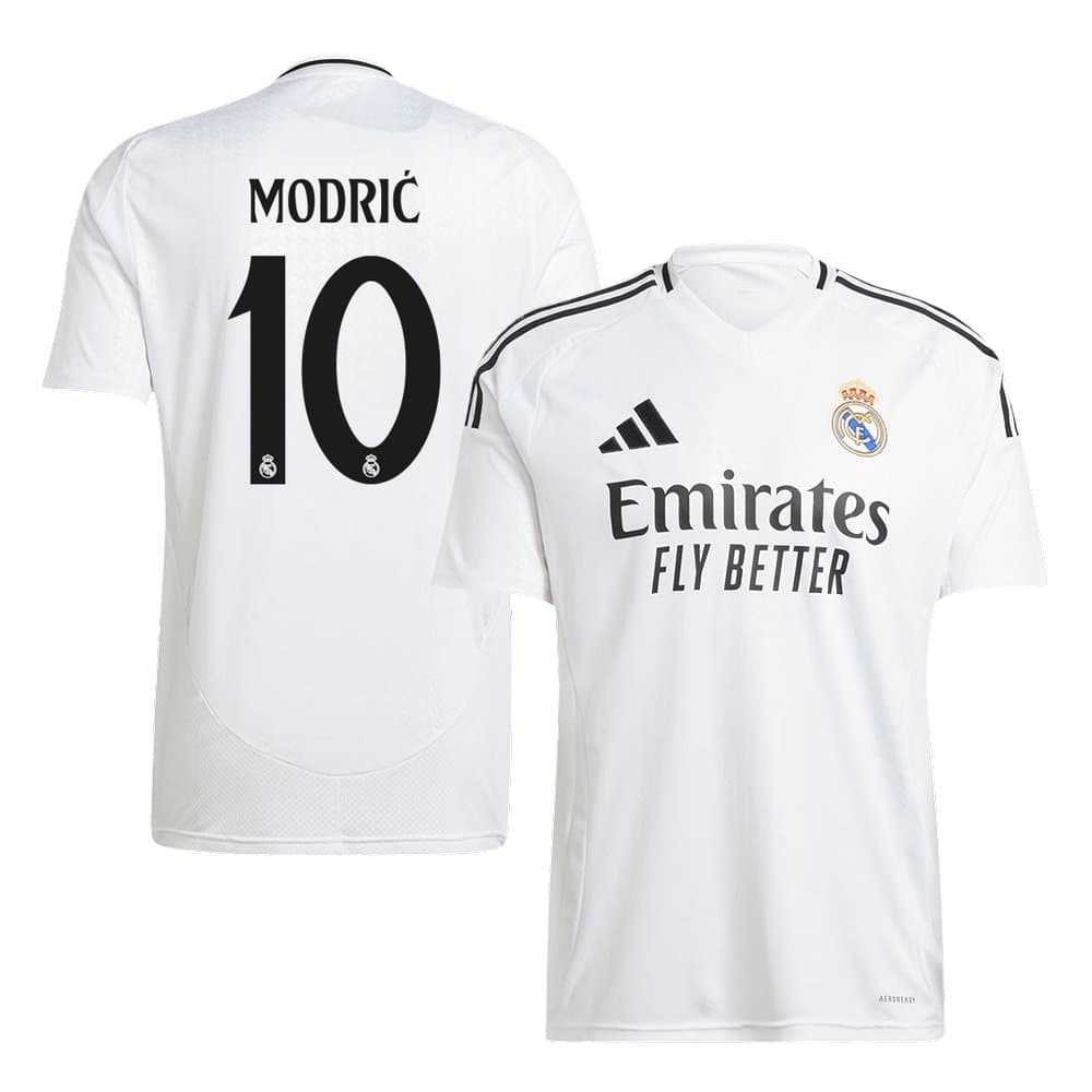 Men's MODRIĆ #10 Real Madrid Home Replica Soccer Jersey 2024/25 Men's MODRIĆ #10 Real Madrid Home Replica Soccer Jersey 2024/25