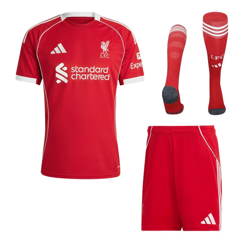 Men's Liverpool Home Jersey Full Kit 2025/26