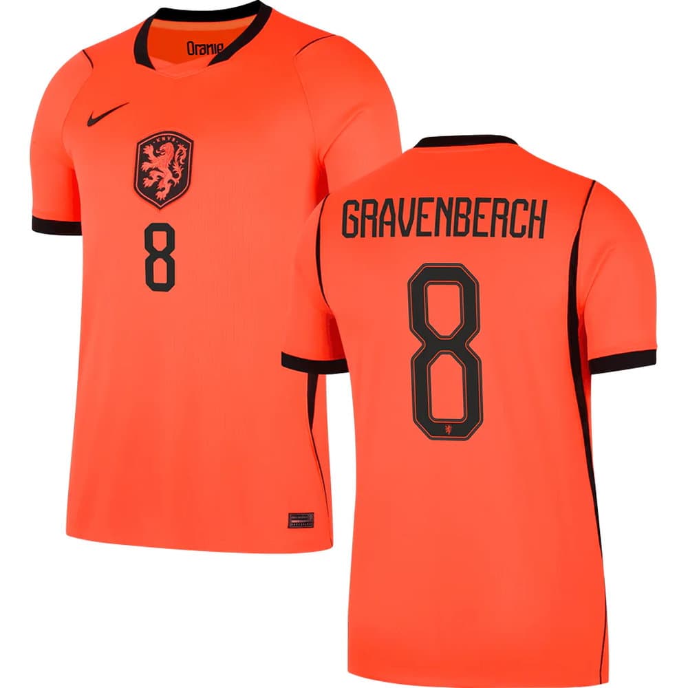 Kid's GRAVENBERCH #8 Netherlands Home Replica Jersey World Cup 2026 Kid's GRAVENBERCH #8 Netherlands Home Replica Jersey World Cup 2026