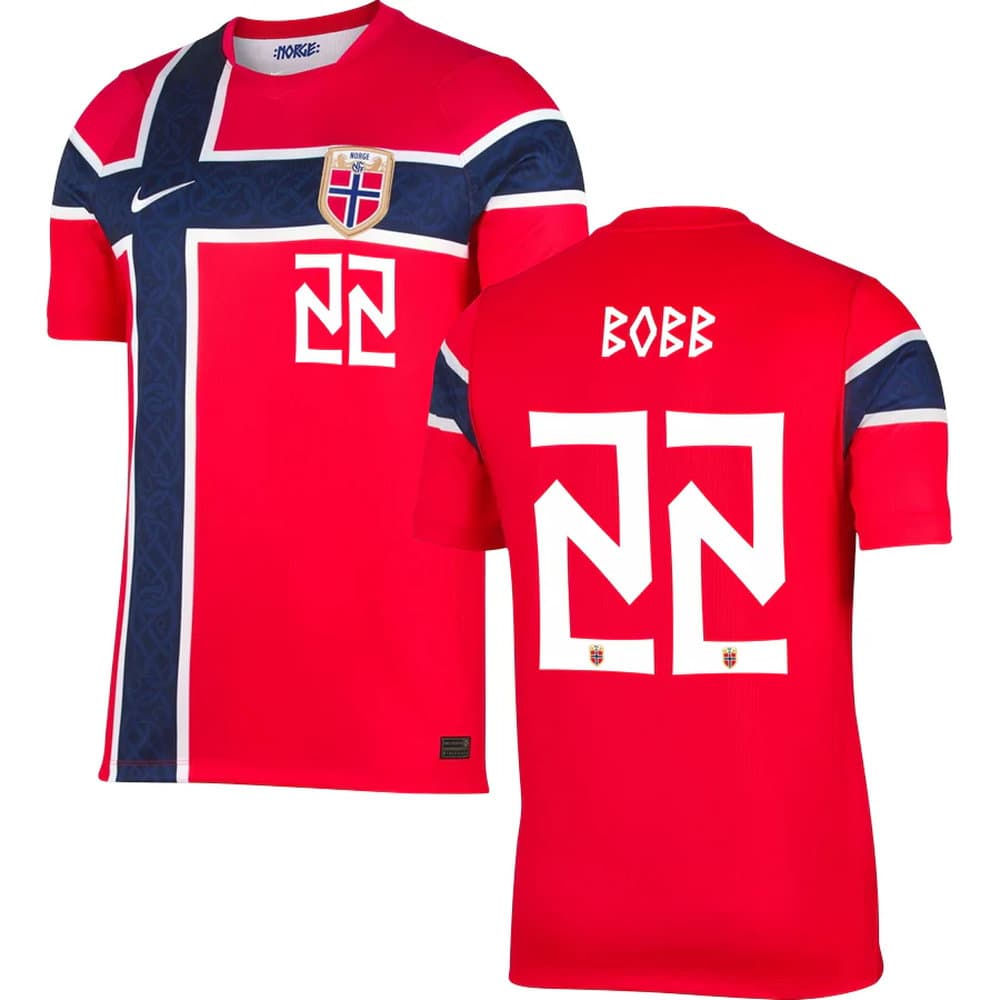 Men's BOBB #22 Norway Home Replica Jersey World Cup 2026 Men's BOBB #22 Norway Home Replica Jersey World Cup 2026
