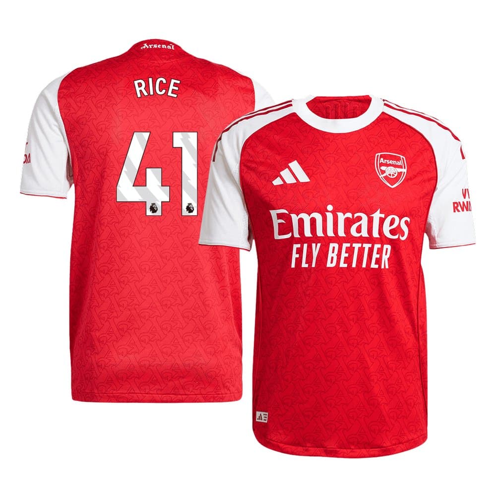 Men's RICE #41 Arsenal Home Authentic Jersey 2025/26 Men's RICE #41 Arsenal Home Authentic Jersey 2025/26