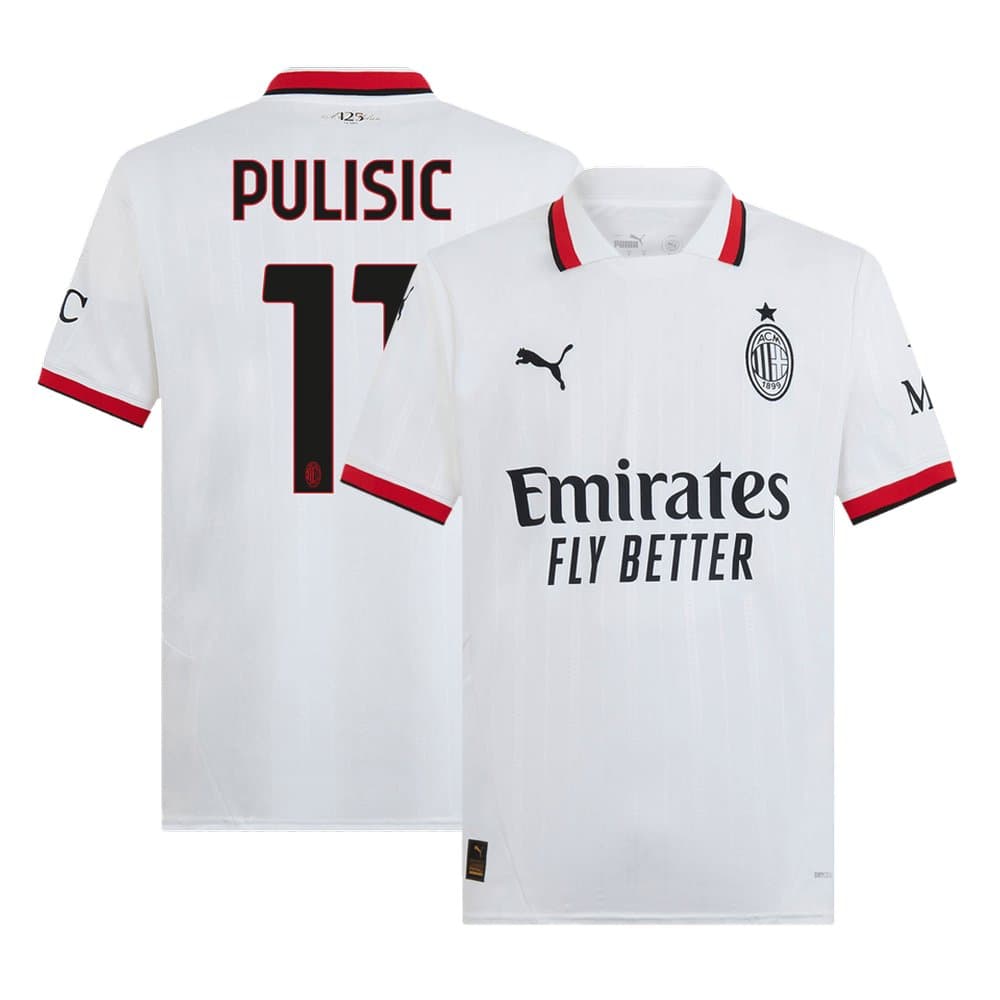 Men's PULISIC #11 AC Milan Away Replica Soccer Jersey 2024/25
