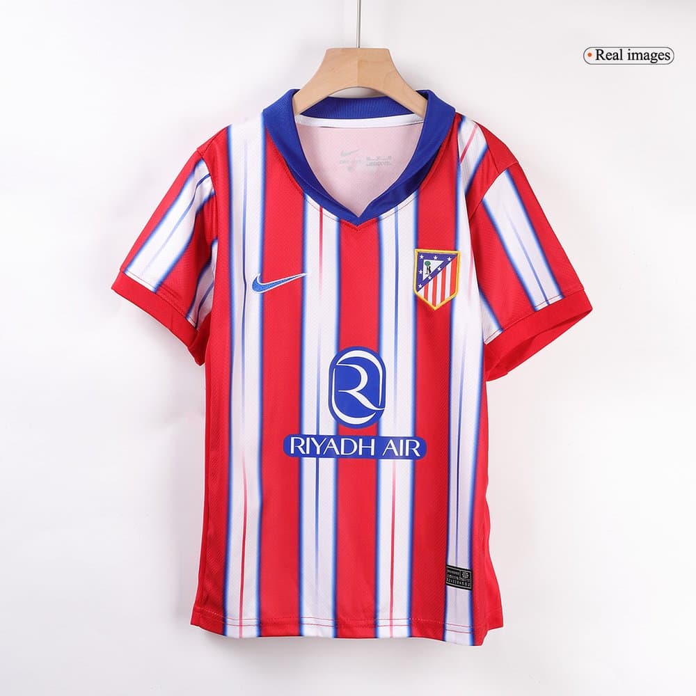 Kid's Atletico Madrid Home Soccer Jersey Kit 2024/25 Kid's Atletico Madrid Home Soccer Jersey Kit 2024/25