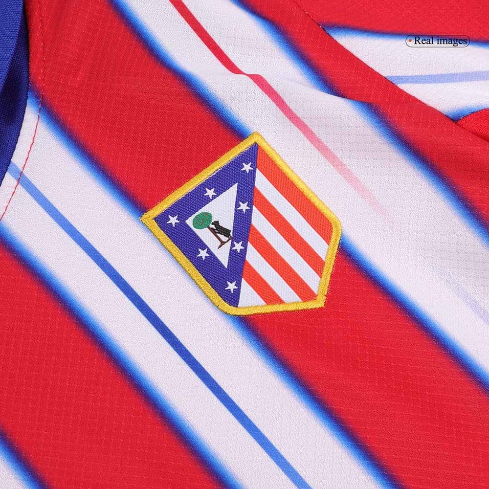 Kid's Atletico Madrid Home Soccer Jersey Kit 2024/25 Kid's Atletico Madrid Home Soccer Jersey Kit 2024/25