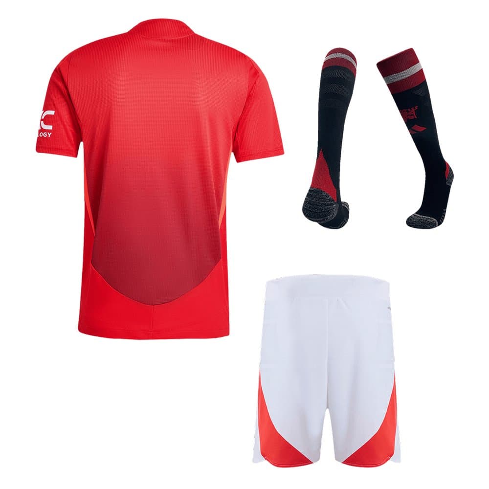 Men's Manchester United Home Authentic Jersey Full Kit 2024/25