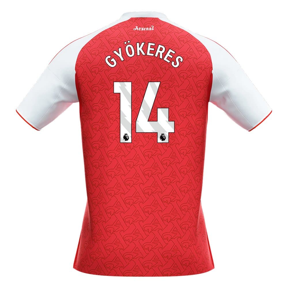 Men's GYÖKERES #14 Arsenal Home Replica Soccer Jersey 2025/26 Men's GYÖKERES #14 Arsenal Home Replica Soccer Jersey 2025/26