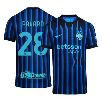 Men's PAVARD #28 Inter Milan Home Authentic Soccer Jersey 2025/26 Men's PAVARD #28 Inter Milan Home Authentic Soccer Jersey 2025/26