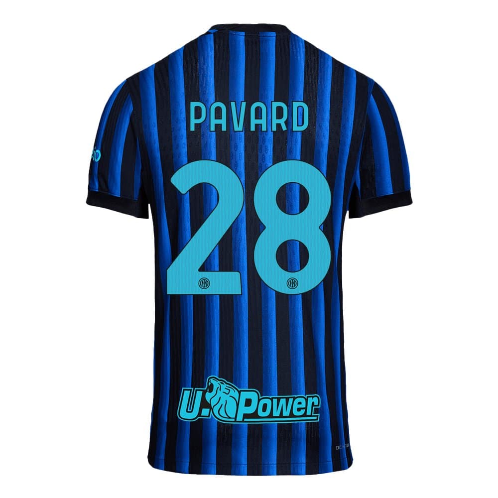 Men's PAVARD #28 Inter Milan Home Authentic Soccer Jersey 2025/26