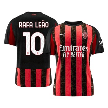 Men's RAFA LEÃO #10 AC Milan Home Replica Soccer Jersey 2025/26 Men's RAFA LEÃO #10 AC Milan Home Replica Soccer Jersey 2025/26