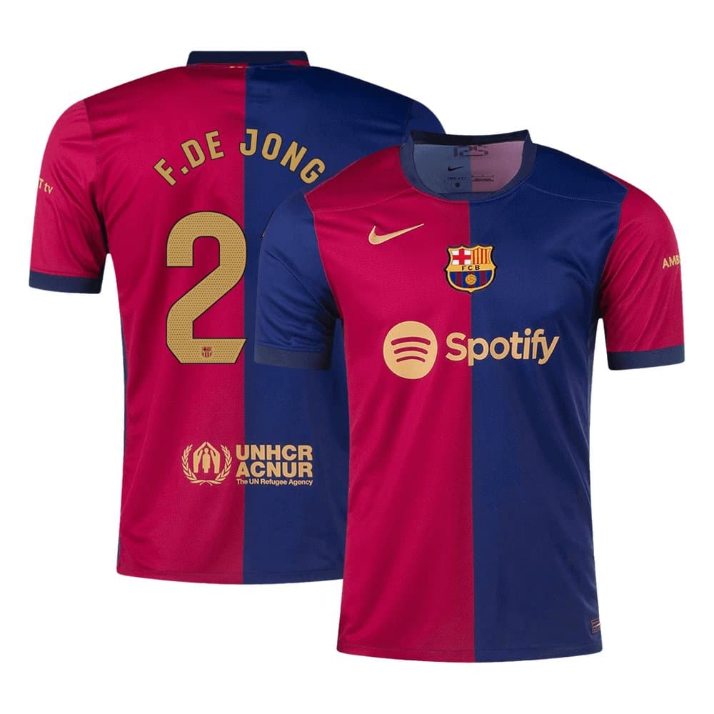 Men's F.DE JONG #21 Barcelona Home Replica Soccer Jersey 2024/25 Men's F.DE JONG #21 Barcelona Home Replica Soccer Jersey 2024/25