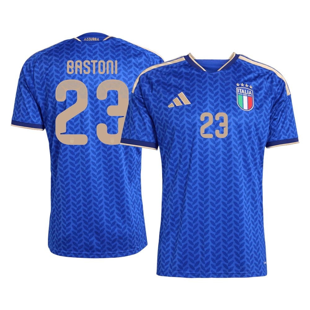 Men's BASTONI #23 Italy Home Replica Soccer Jersey World Cup 2026