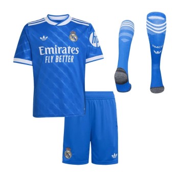 Kid's Real Madrid Third Away Soccer Jersey Full Kit 2025/26 Kid's Real Madrid Third Away Soccer Jersey Full Kit 2025/26