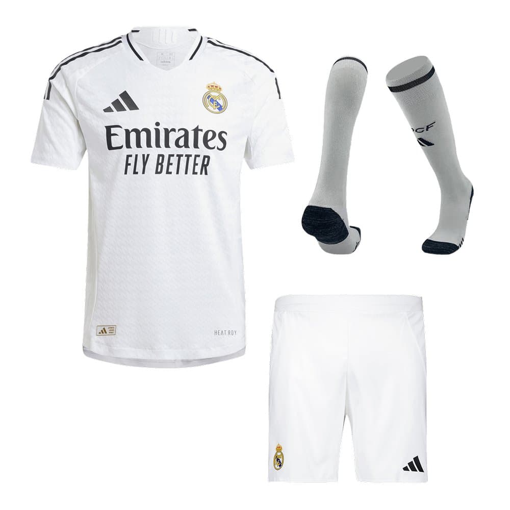 Men's Real Madrid Home Authentic Jersey Full Kit 2024/25