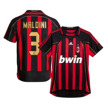 Men's MALDINI #3 AC Milan Home Retro Soccer Jersey 2006/07 Men's MALDINI #3 AC Milan Home Retro Soccer Jersey 2006/07