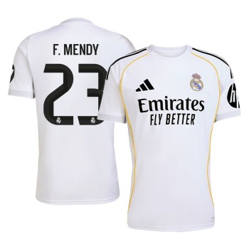 Men's F.MENDY #23 Real Madrid Home Replica Soccer Jersey 2025/26
