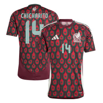 Men's CHICHARITO #14 Mexico Home Replica Soccer Jersey Copa America 2024 Men's CHICHARITO #14 Mexico Home Replica Soccer Jersey Copa America 2024