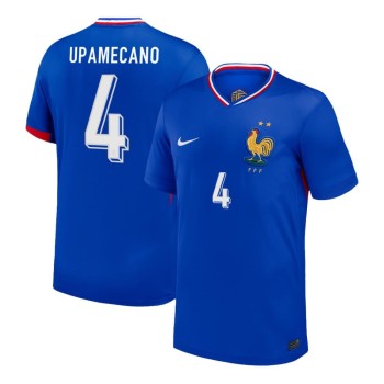 Men's UPAMECANO #4 France Home Replica Soccer Jersey 2024 Men's UPAMECANO #4 France Home Replica Soccer Jersey 2024