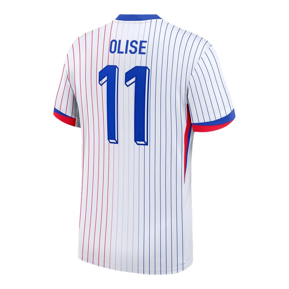 Men's OLISE #11 France Away Replica Soccer Jersey 2024