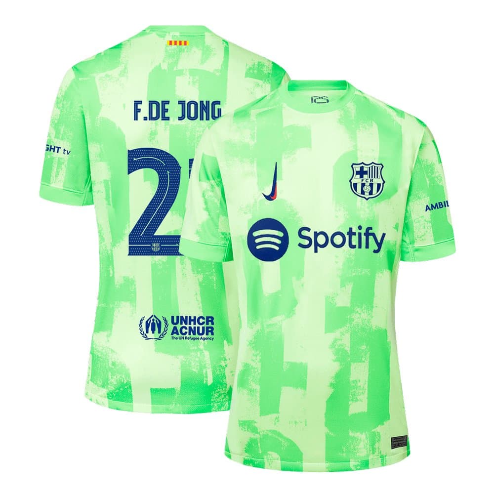 Men's F.DE JONG #21 Barcelona Third Away Replica Soccer Jersey - UCL 2024/25