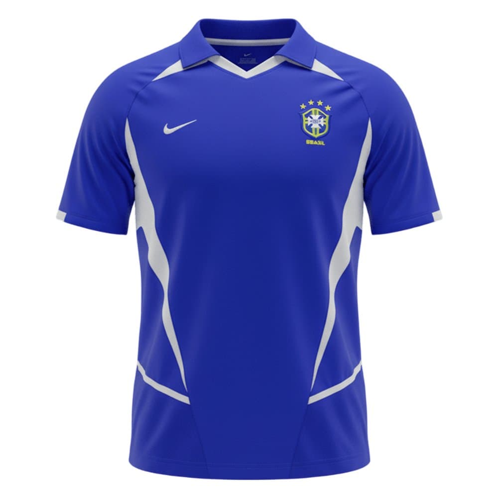 Men's Brazil Away Retro Soccer Jersey 2002