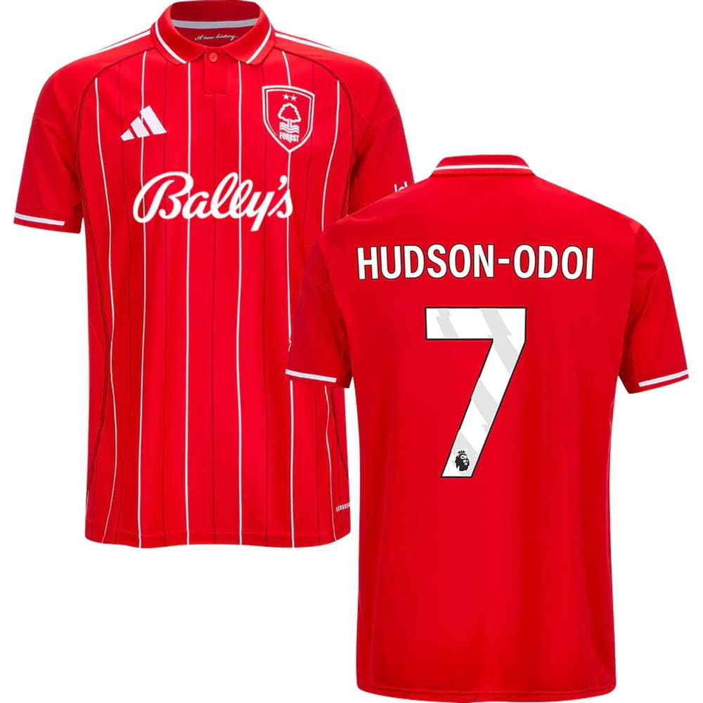 Men's HUDSON-ODOI #7 Nottingham Forest Home Replica Jersey 2025/26