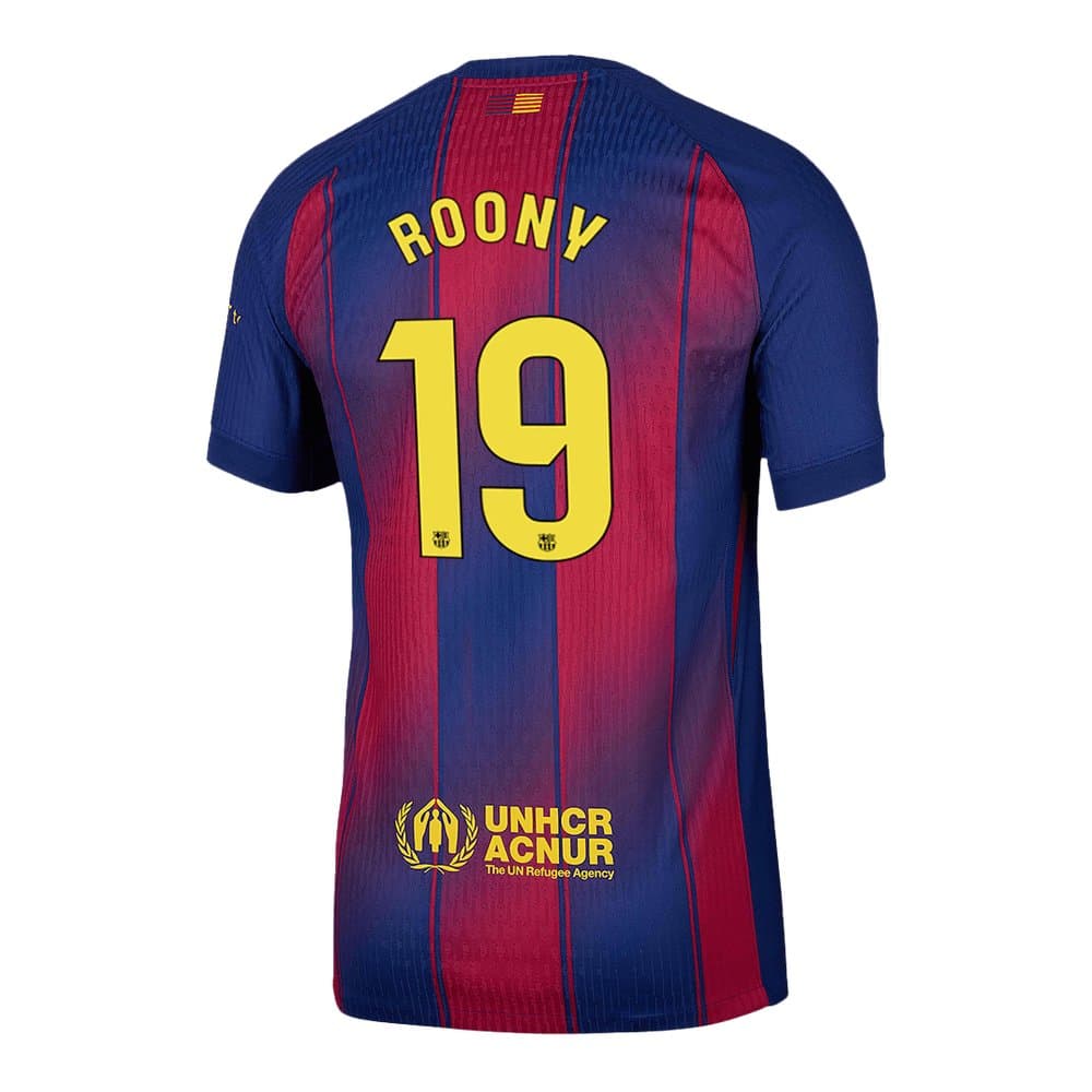 Men's ROONY #19 Barcelona Home Authentic Soccer Jersey 2025/26