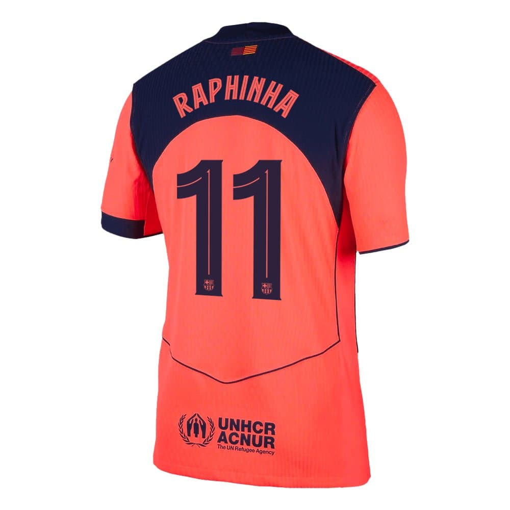 Men's RAPHINHA #11 Barcelona Third Away Authentic Soccer Jersey - UCL 2025/26
