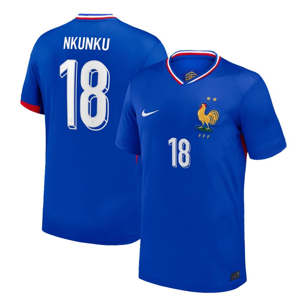 Men's NKUNKU #18 France Home Replica Soccer Jersey 2024