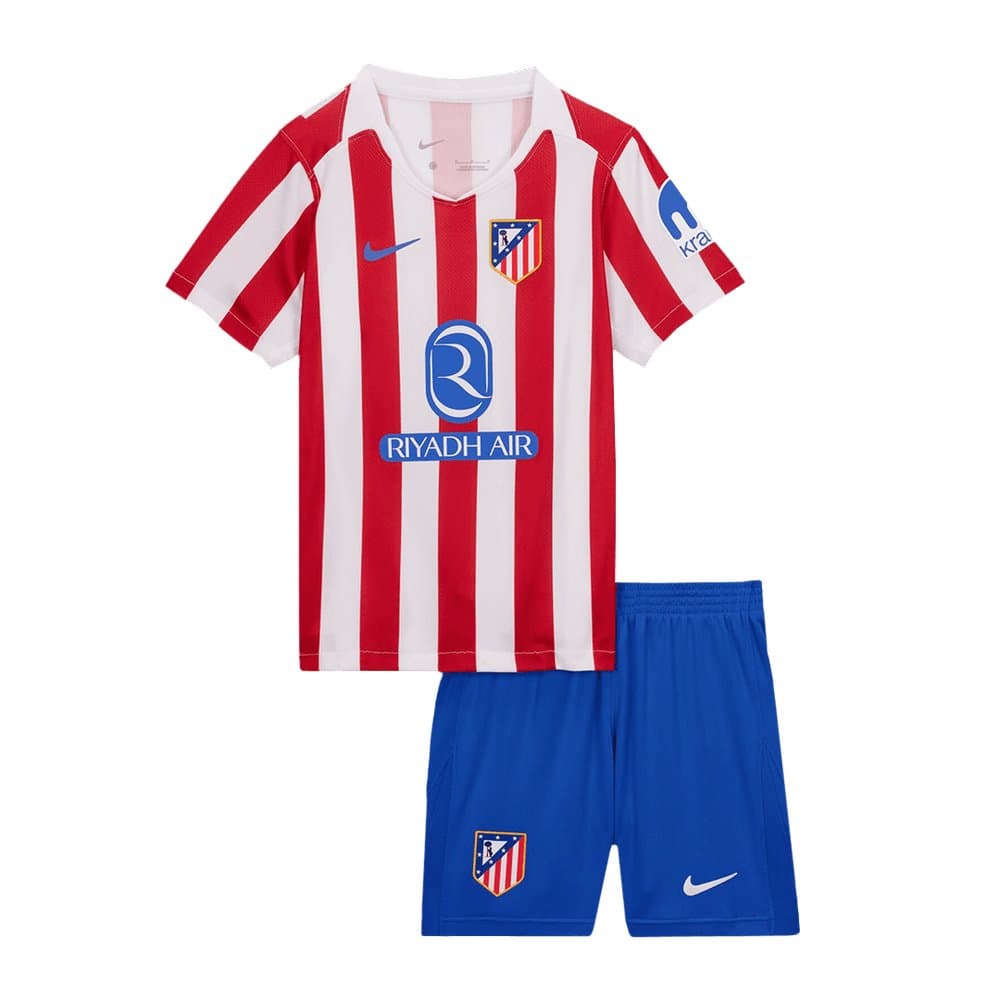 Kid's Atletico Madrid Home Soccer Jersey Kit 2025/26 Kid's Atletico Madrid Home Soccer Jersey Kit 2025/26