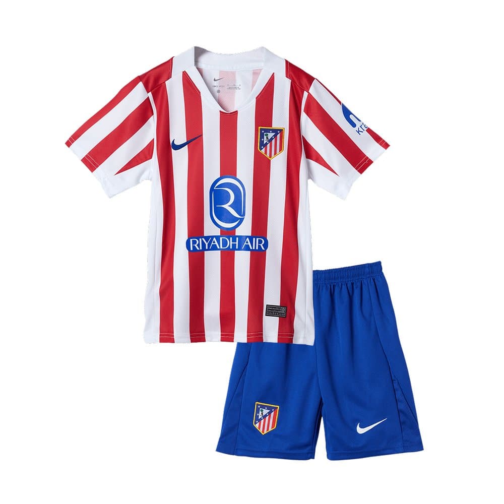 Kid's Atletico Madrid Home Soccer Jersey Kit 2025/26 Kid's Atletico Madrid Home Soccer Jersey Kit 2025/26