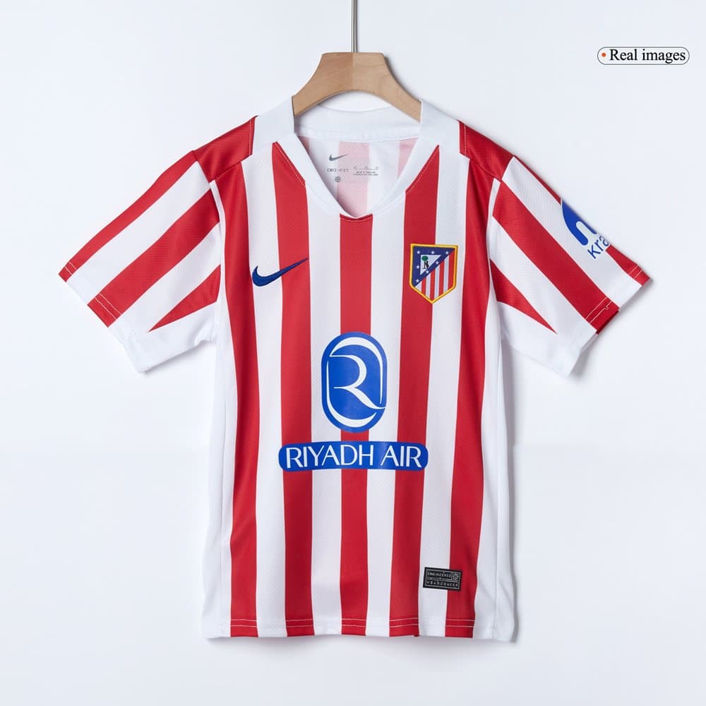 Kid's Atletico Madrid Home Soccer Jersey Kit 2025/26 Kid's Atletico Madrid Home Soccer Jersey Kit 2025/26