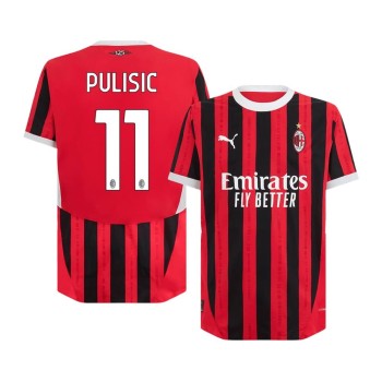 Men's PULISIC #11 AC Milan Home Authentic Soccer Jersey 2024/25 Men's PULISIC #11 AC Milan Home Authentic Soccer Jersey 2024/25