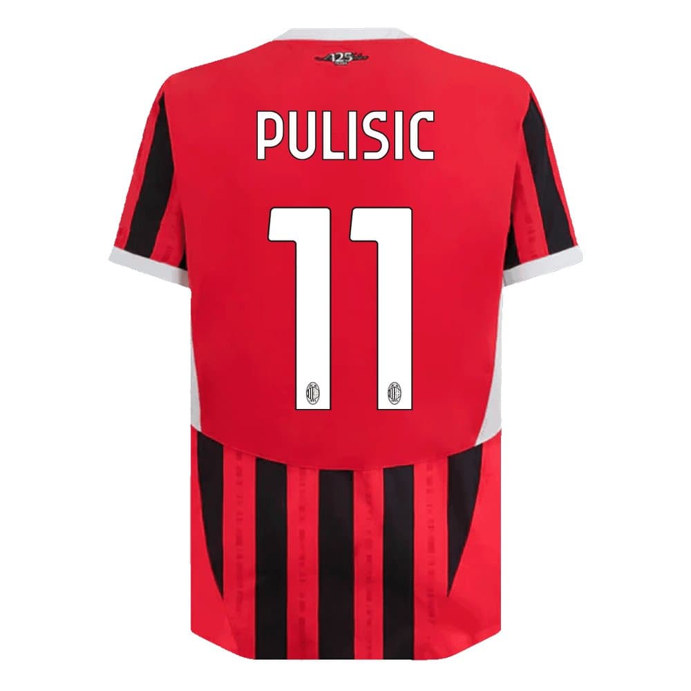 Men's PULISIC #11 AC Milan Home Authentic Soccer Jersey 2024/25 Men's PULISIC #11 AC Milan Home Authentic Soccer Jersey 2024/25