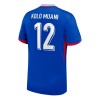 Men's KOLO MUANI #12 France Home Replica Soccer Jersey 2024