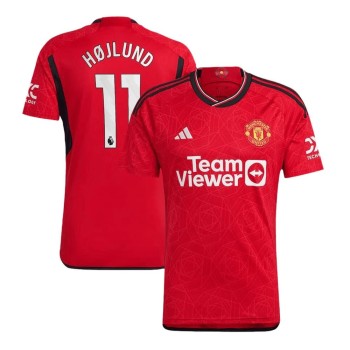 Men's Højlund #11 Manchester United Home Replica Soccer Jersey 2023/24 Men's Højlund #11 Manchester United Home Replica Soccer Jersey 2023/24