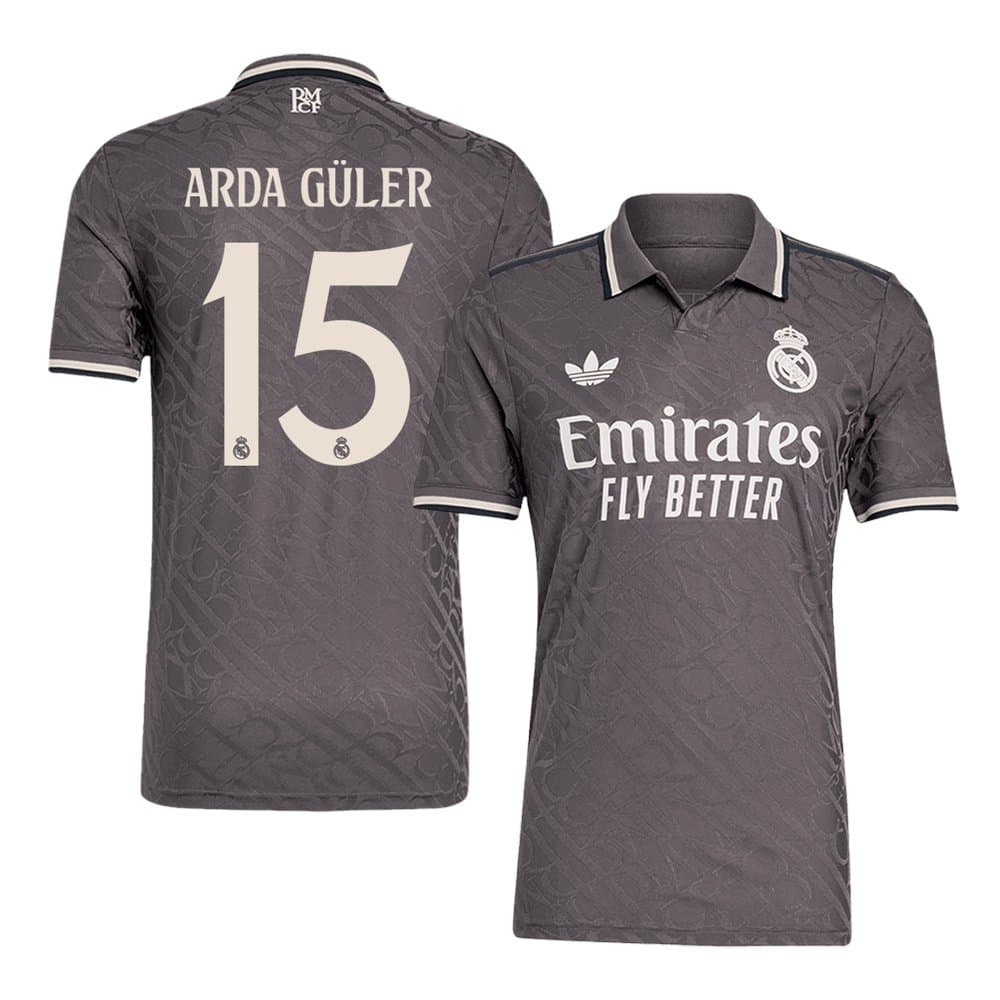 Men's ARDA GÜLER #15 Real Madrid Third Away Authentic Soccer Jersey 2024/25