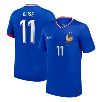 Men's OLISE #11 France Home Replica Soccer Jersey 2024 Men's OLISE #11 France Home Replica Soccer Jersey 2024