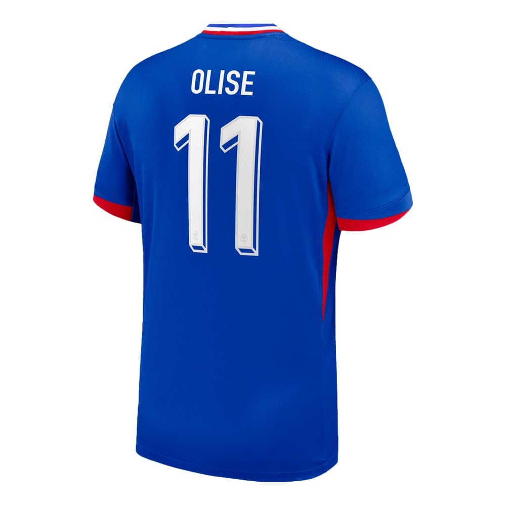 Men's OLISE #11 France Home Replica Soccer Jersey 2024