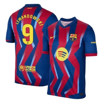 Men's LEWANDOWSKI #9 Barcelona Fourth Away Replica Soccer Jersey 2025/26 Men's LEWANDOWSKI #9 Barcelona Fourth Away Replica Soccer Jersey 2025/26