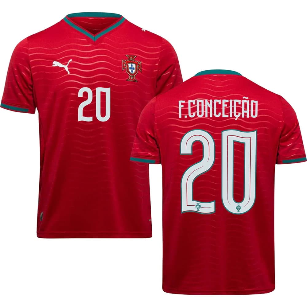 Men's F.CONCEIÇÃO #20 Portugal Home Replica Jersey World Cup 2026 Men's F.CONCEIÇÃO #20 Portugal Home Replica Jersey World Cup 2026