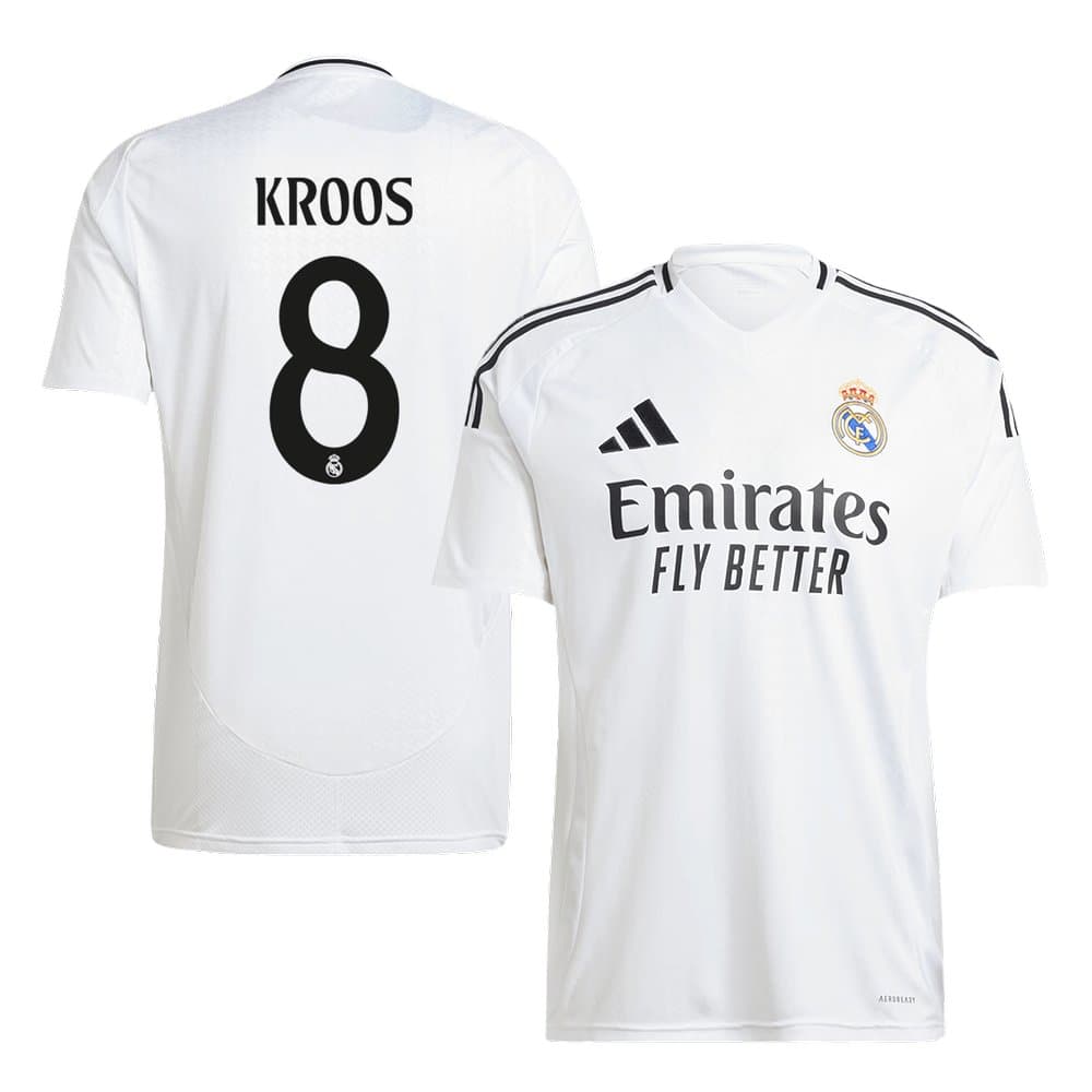 Men's KROOS #8 Real Madrid Home Replica Soccer Jersey 2024/25
