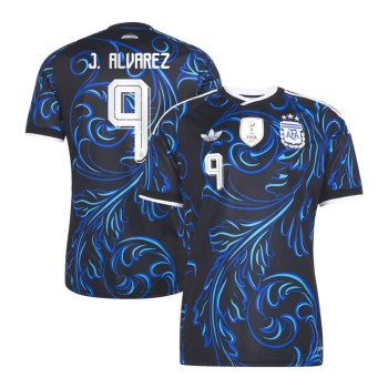 Men's J. Alvarez #9 Argentina Away Replica Jersey World Cup 2026 Men's J. Alvarez #9 Argentina Away Replica Jersey World Cup 2026