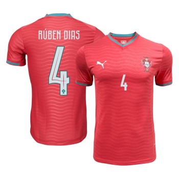 Men's RÚBEN DIAS #4 Portugal Home Authentic Jersey World Cup 2026