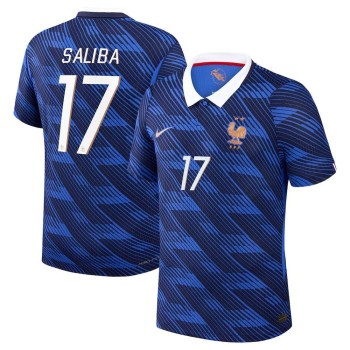 Kid's William Saliba #17 France Home Match Authentic Jersey World Cup 2026