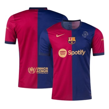 Men's Barcelona Home Replica Soccer Jersey - 125th Anniversary 2024/25